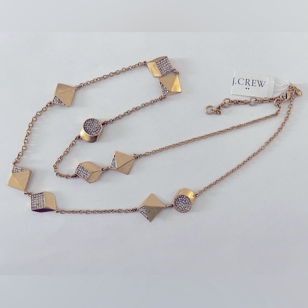 J. Crew Gold Geometric Necklace NWT